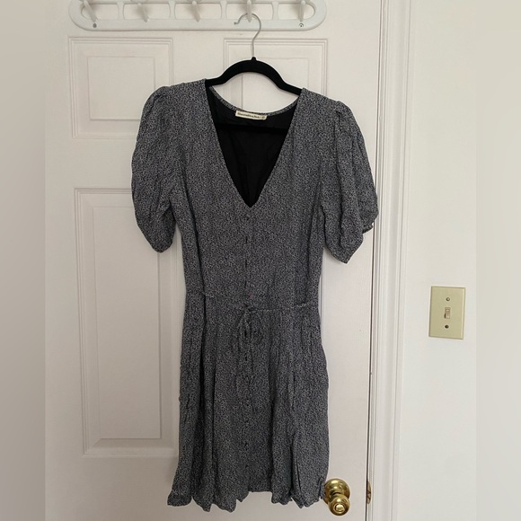 Abercrombie puff sleeve button front mini dress - Picture 3 of 4